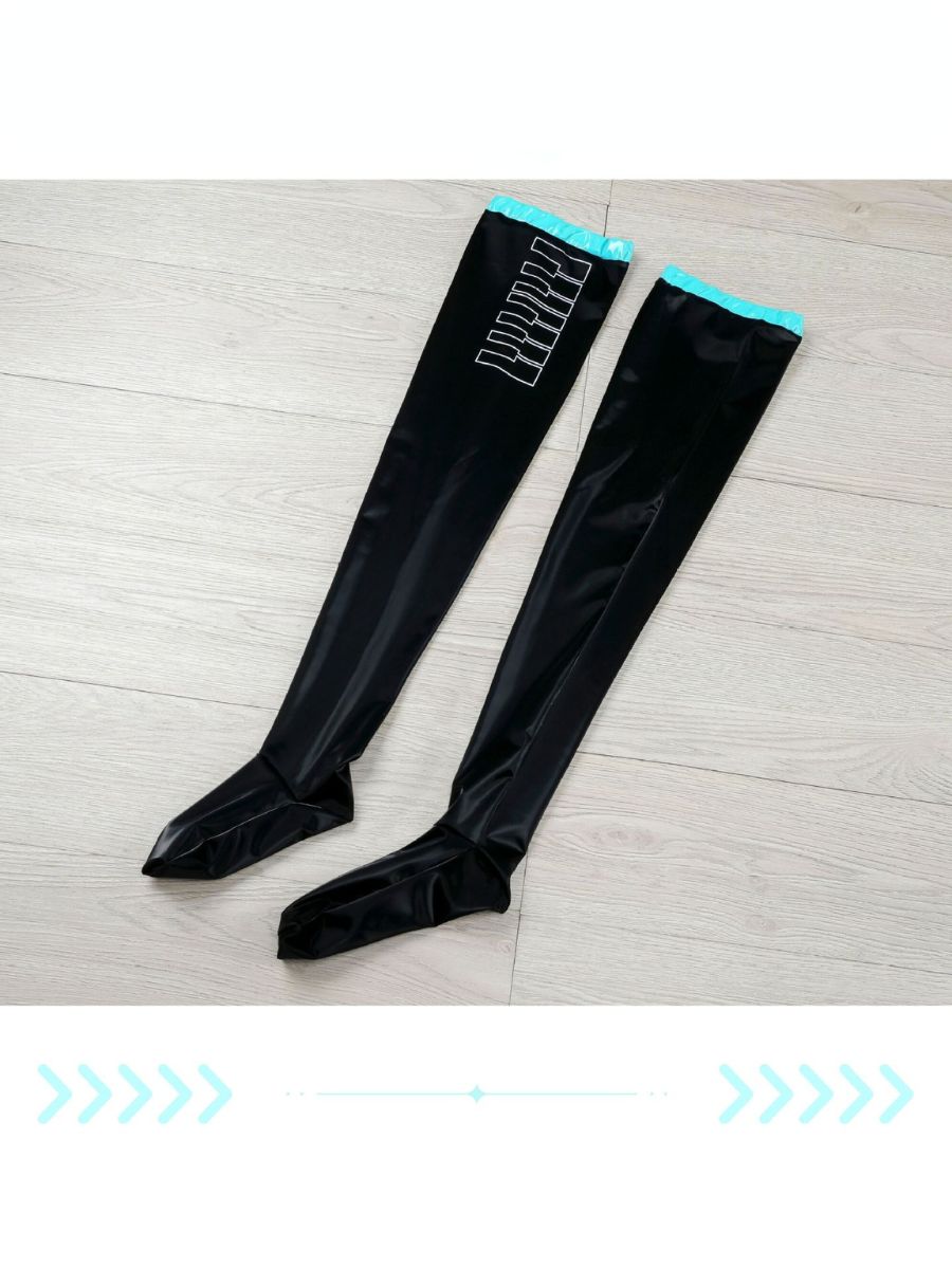Anime PU Leather Thigh High Stocking