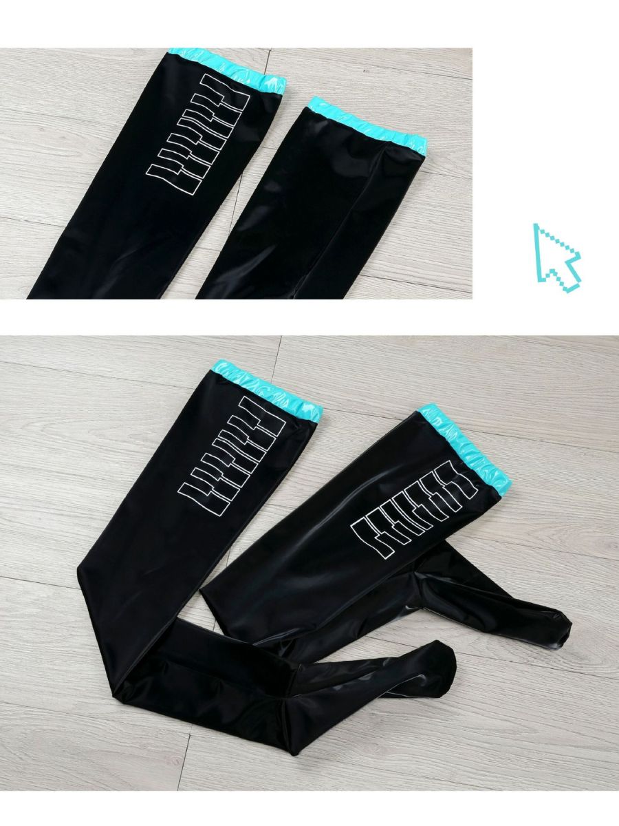 Anime PU Leather Thigh High Stocking