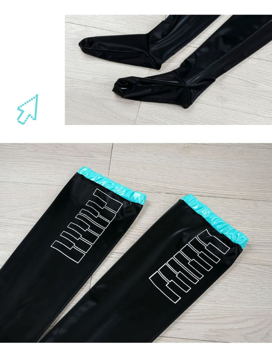 Anime PU Leather Thigh High Stocking