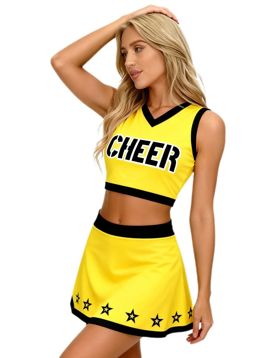 Vibrant Yellow CHEER Costume Set
