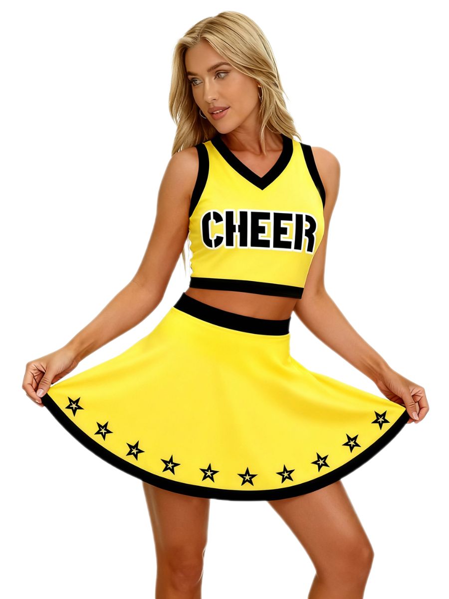 Vibrant Yellow CHEER Costume Set