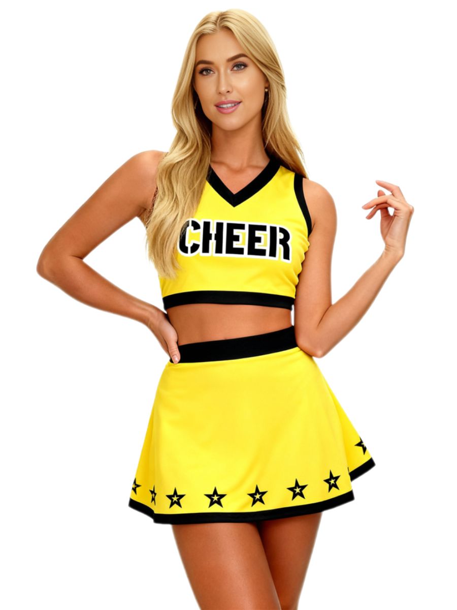 Vibrant Yellow CHEER Costume Set