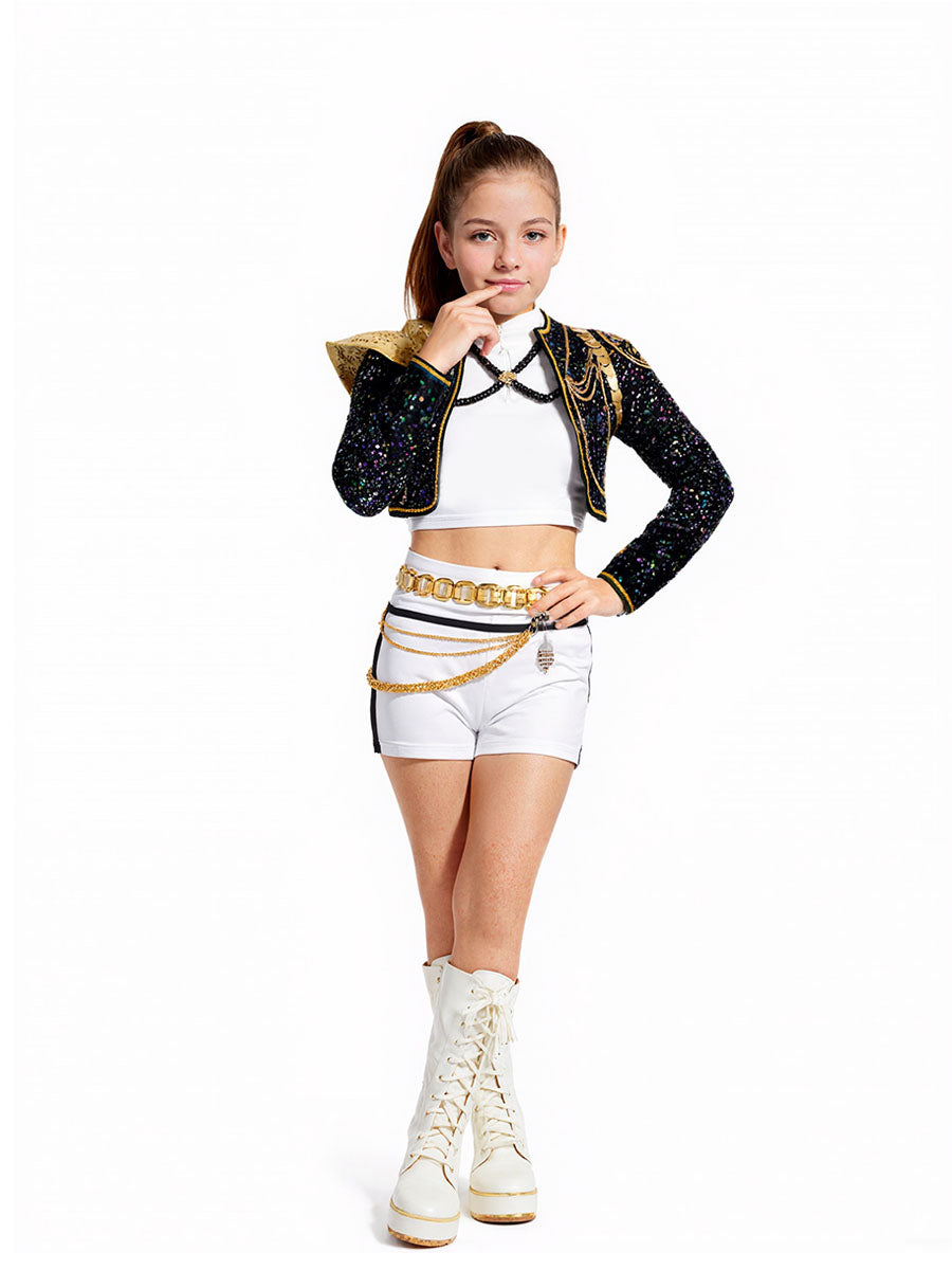 Korean Idol Inspired Colored Sequins Costume