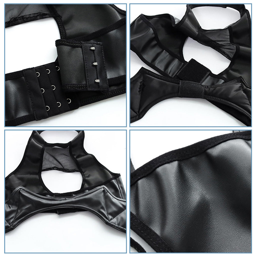 Hell Rider Succubus Lingerie Sexy Devil Latex Black Cosplay Costume