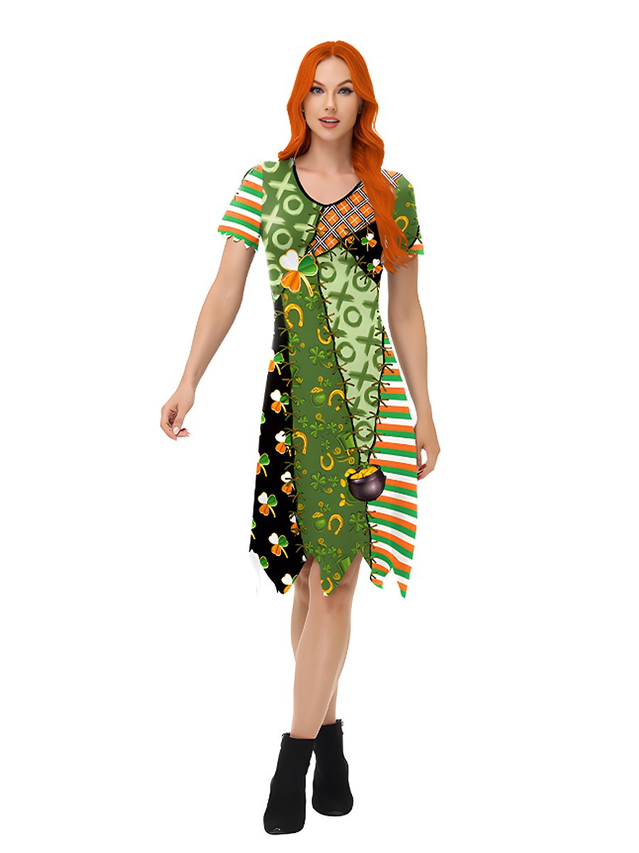 Ladies St Pats Short Sleeve Dress