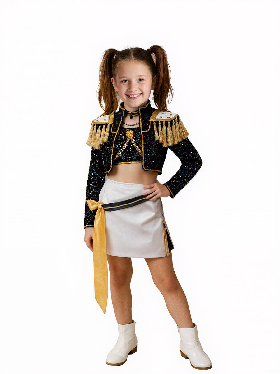 Gold Stage Sequins Outfit