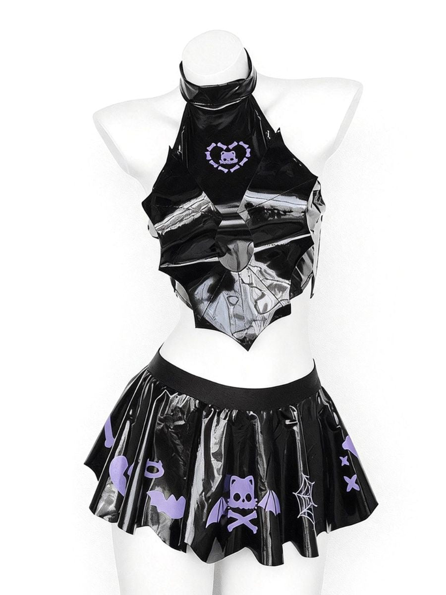 Cyber Punk Ghost Cat Cosplay Outfit