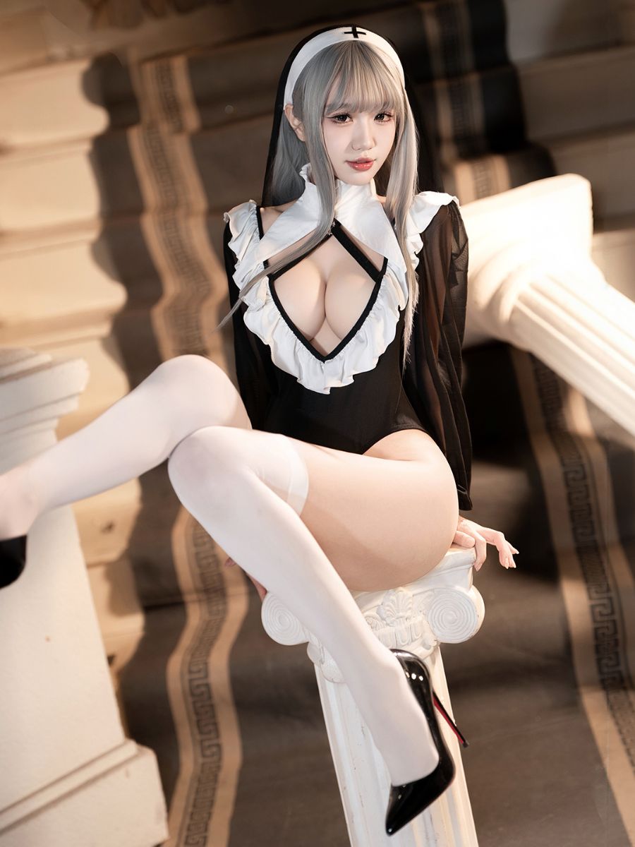 Dark Nun Ruffled Bodysuit Lingerie