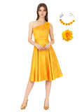 Yellow Bunny-Inspired One Shoulder Dress