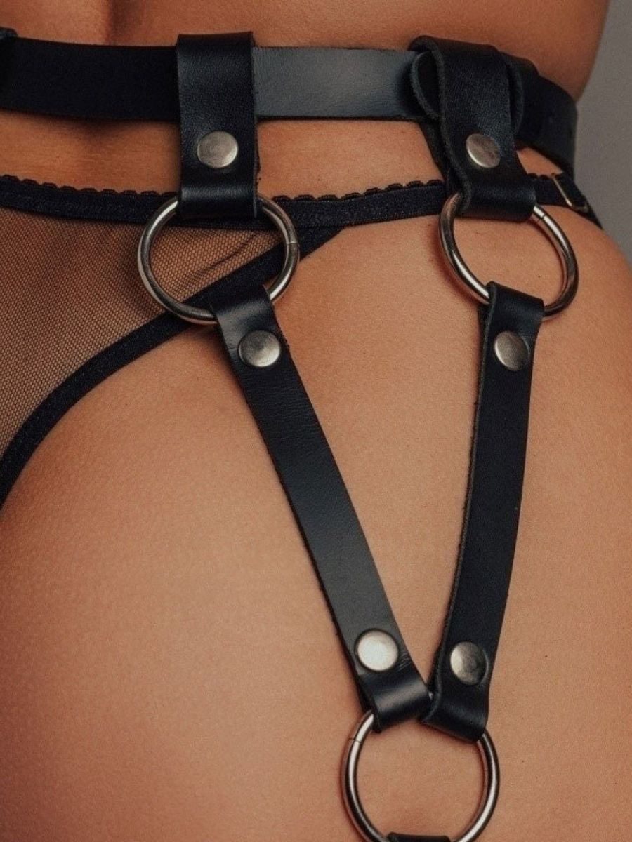 Faux Leather Leg Harness Belt
