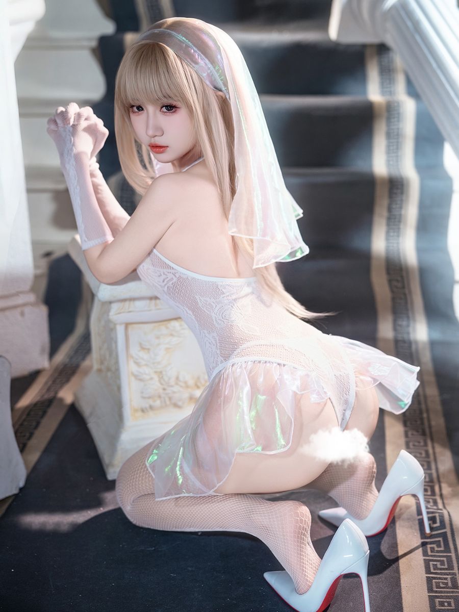 Holographic Bride Lace Teddy Lingerie