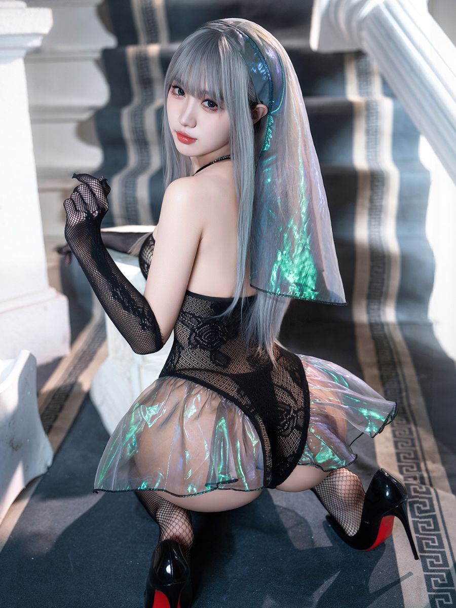 Holographic Bride Lace Teddy Lingerie