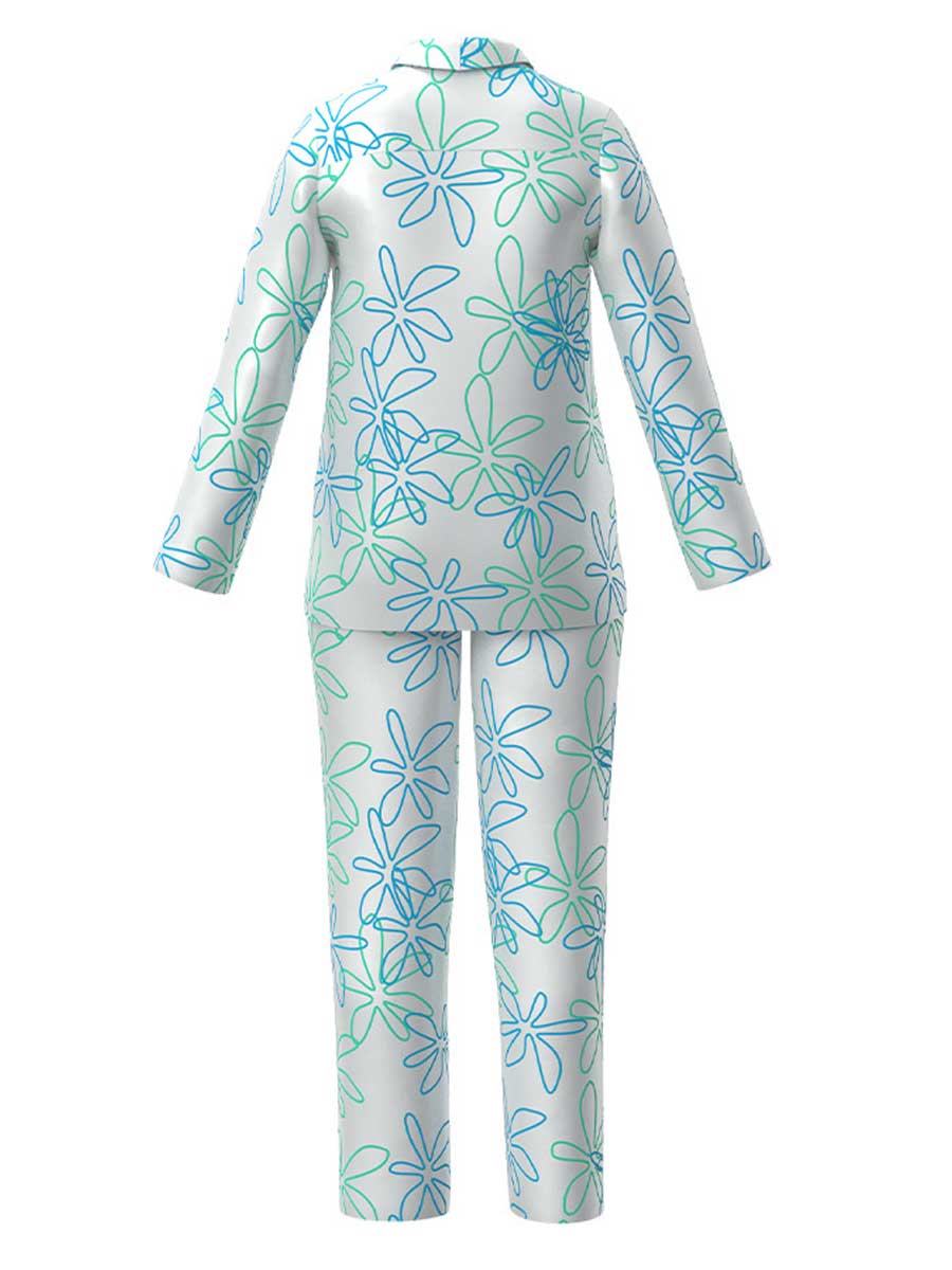 Two Piece Satin Sleep Pajama Set