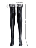 Latex Lace Top Thigh High Stocking