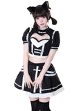 Kawaii Maid Top and Skirt Set