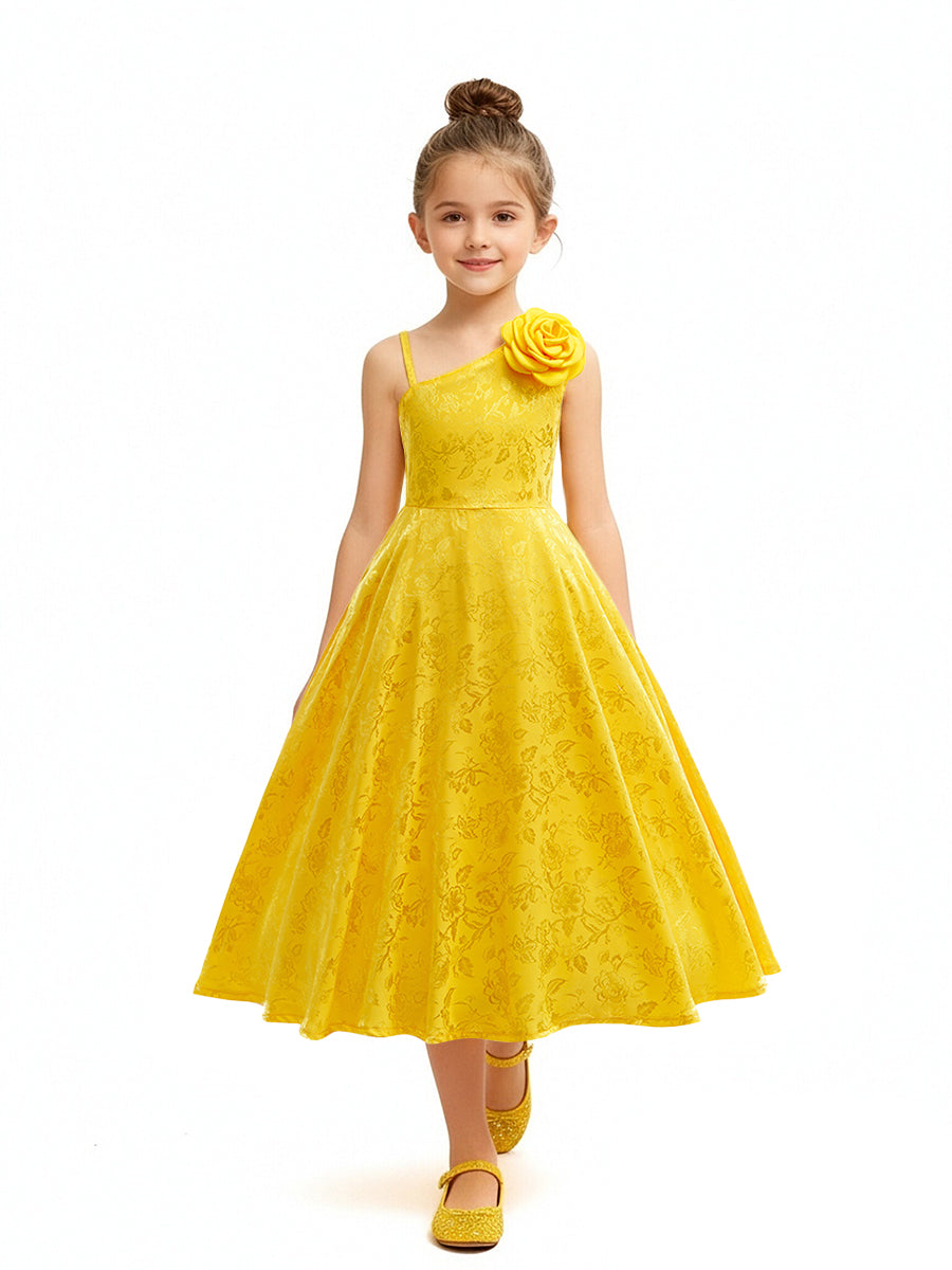 Girls Bunny-Inspired One Shoulder Dress