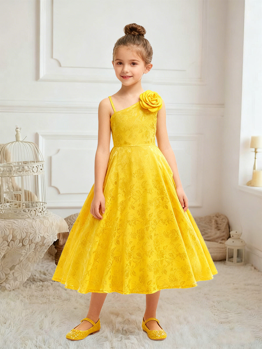 Girls Bunny-Inspired One Shoulder Dress