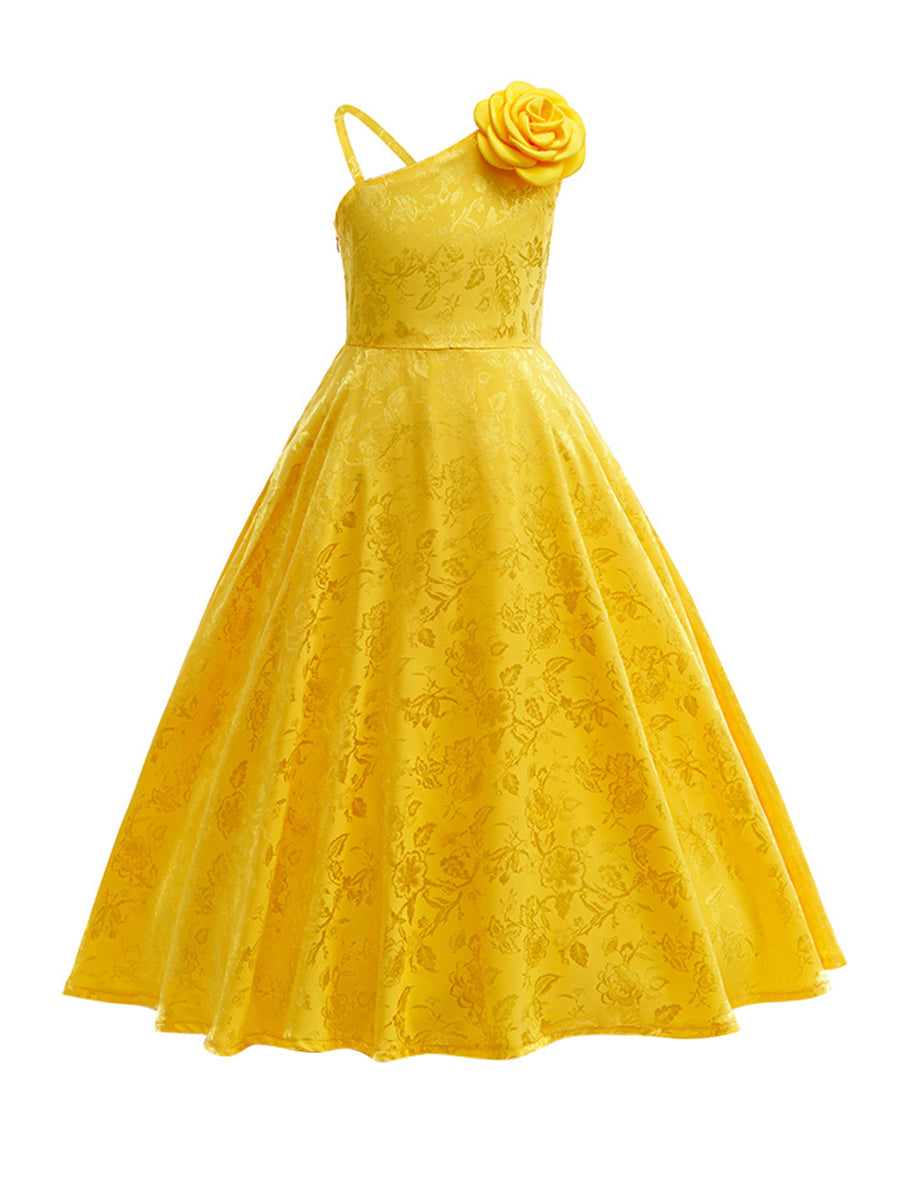 Girls Bunny-Inspired One Shoulder Dress