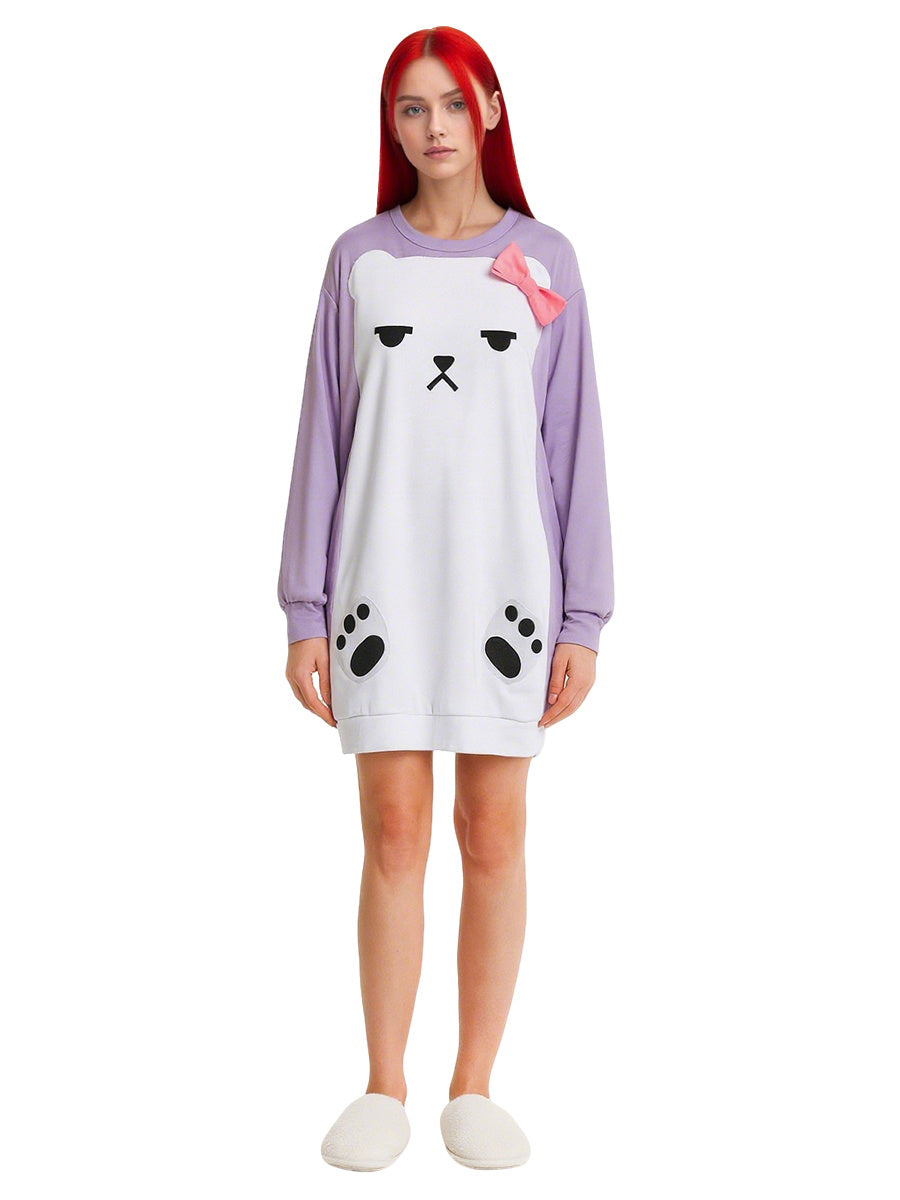 Kawaii Purple Bear Pajamas