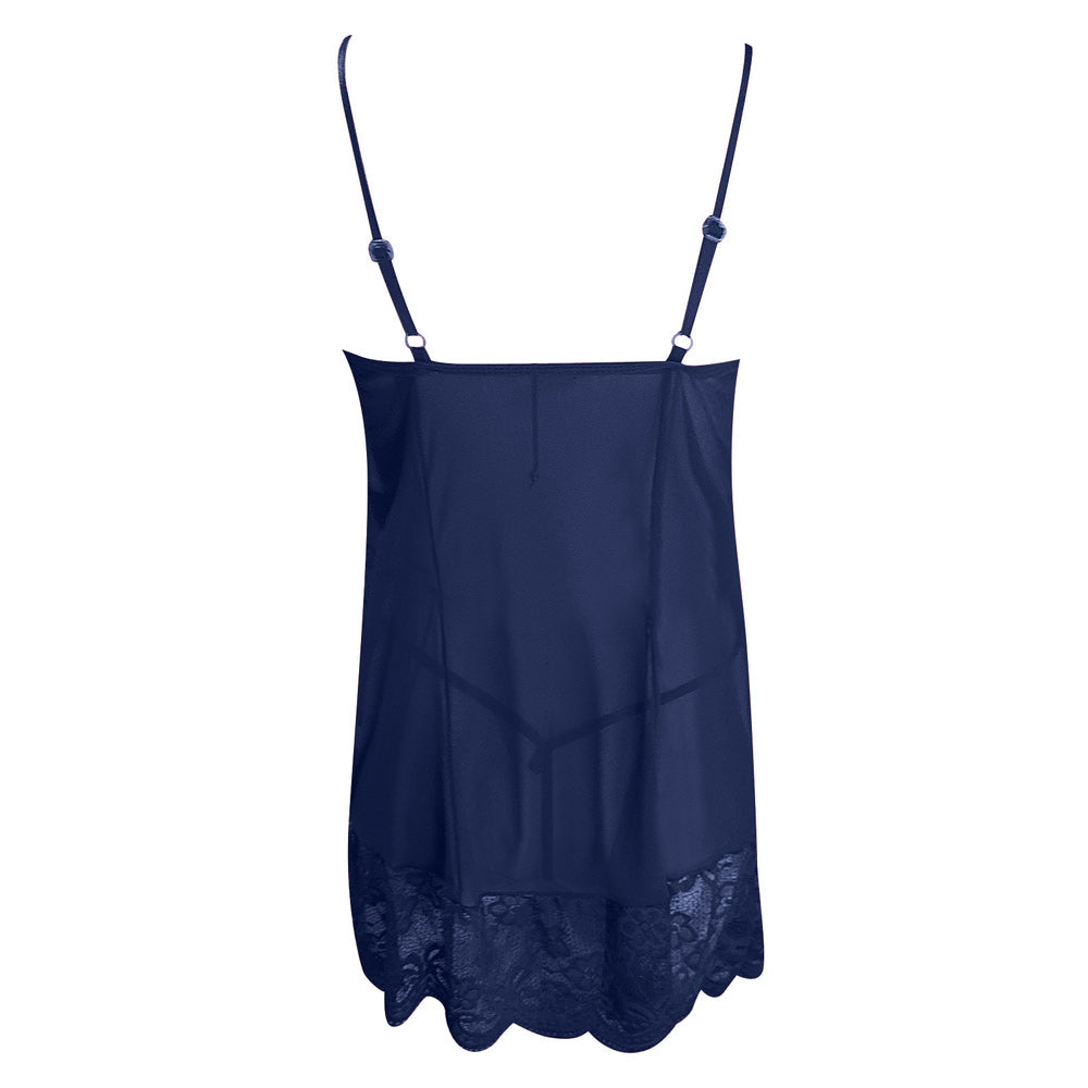 Sexy Babydoll Lace Honeymoon Dress Spaghetti Strap Mesh Chemise Sleepwear