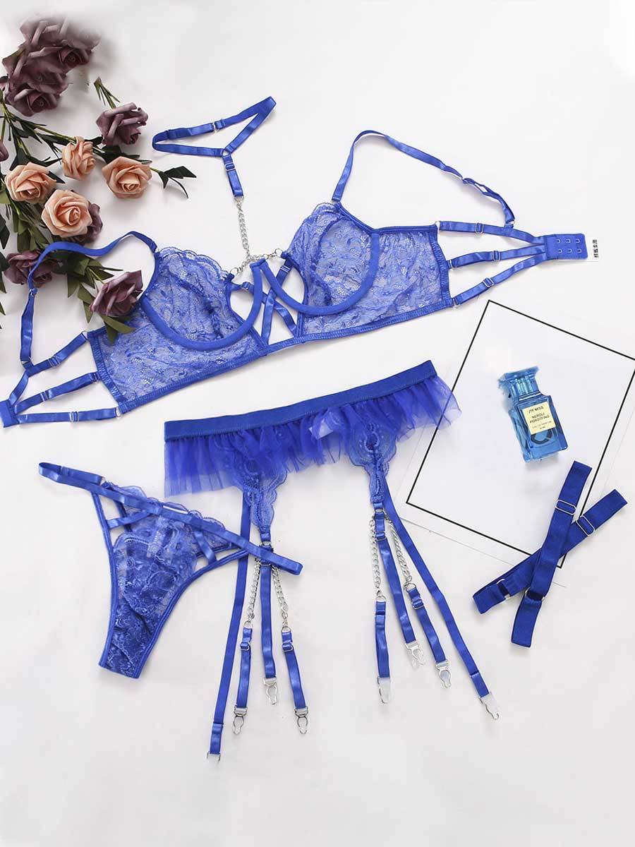 3-piece Caged Bra and Underwear Set