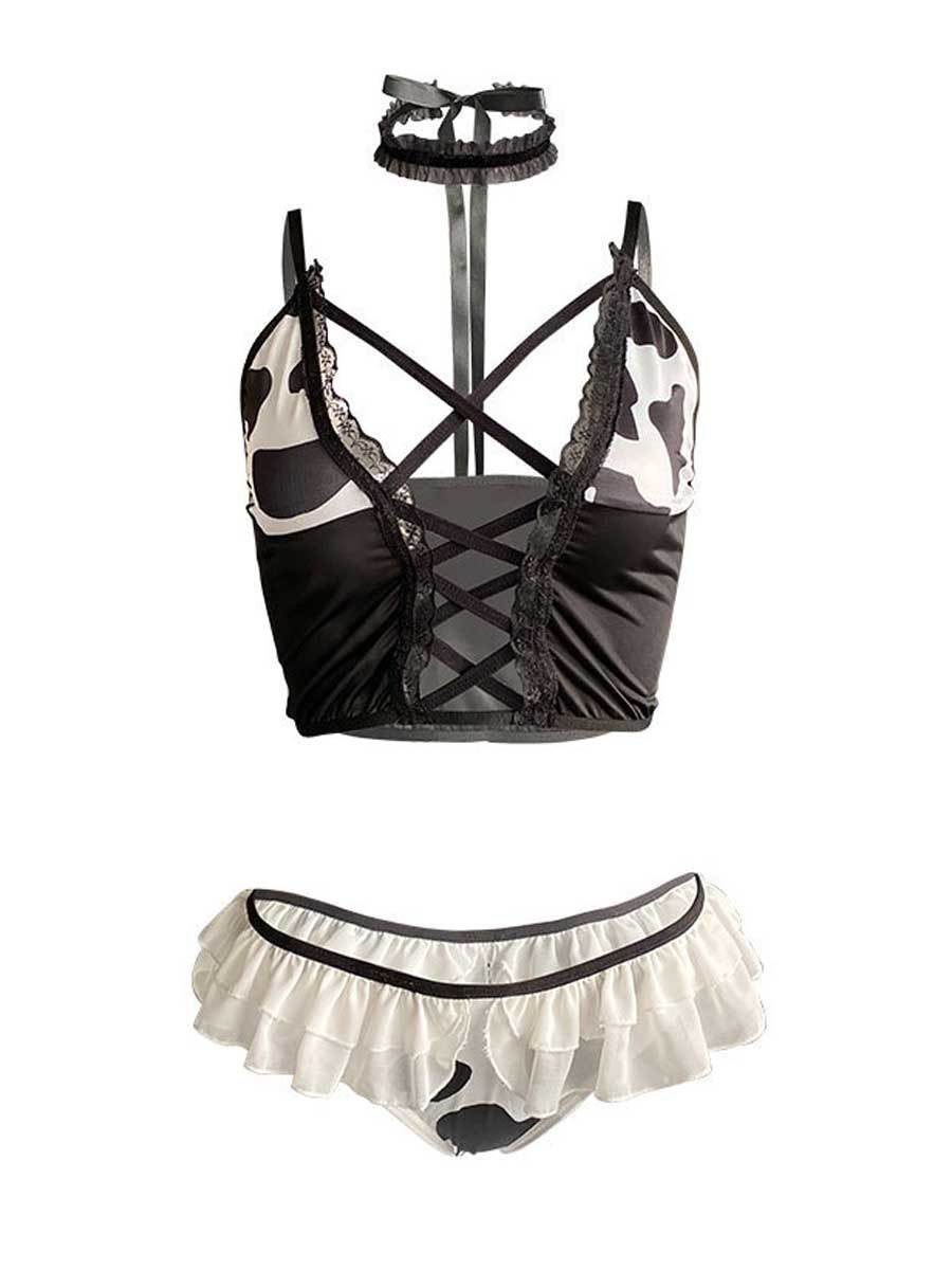 Milk Cow Bra and Panty Set