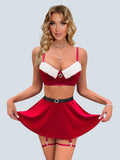 Mrs Claus Fuzzy Bra and Skirt Set