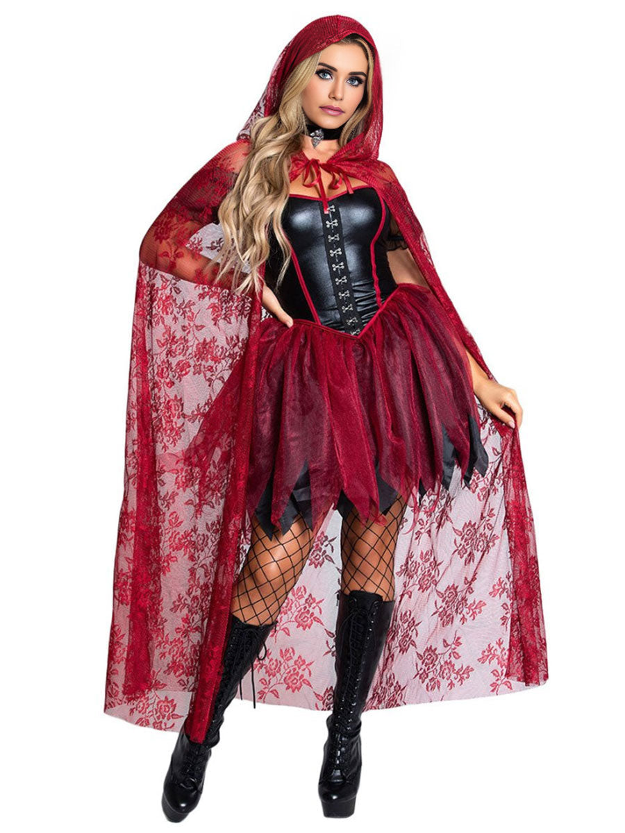 Dark Red Vampire Cosplay Outfit