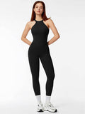 Open Back Sleeveless Activewear Jumpsuit