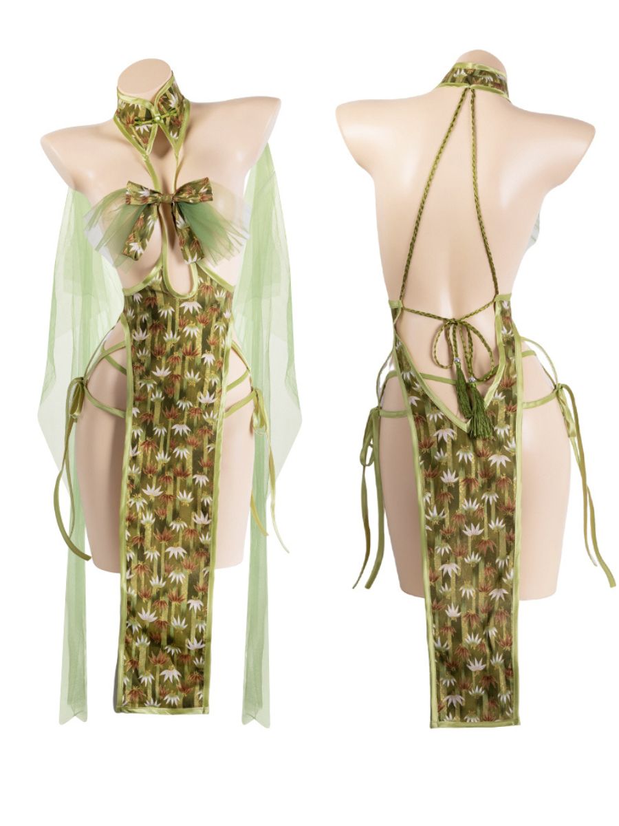 Bamboo Chinese Style Lingerie Dress