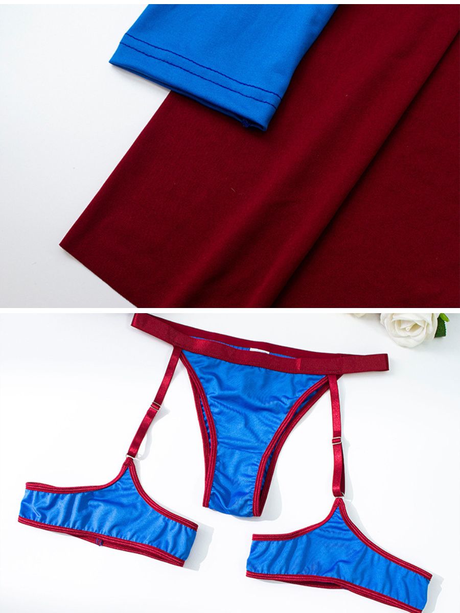Sultry Superhero Garter Lingerie Set
