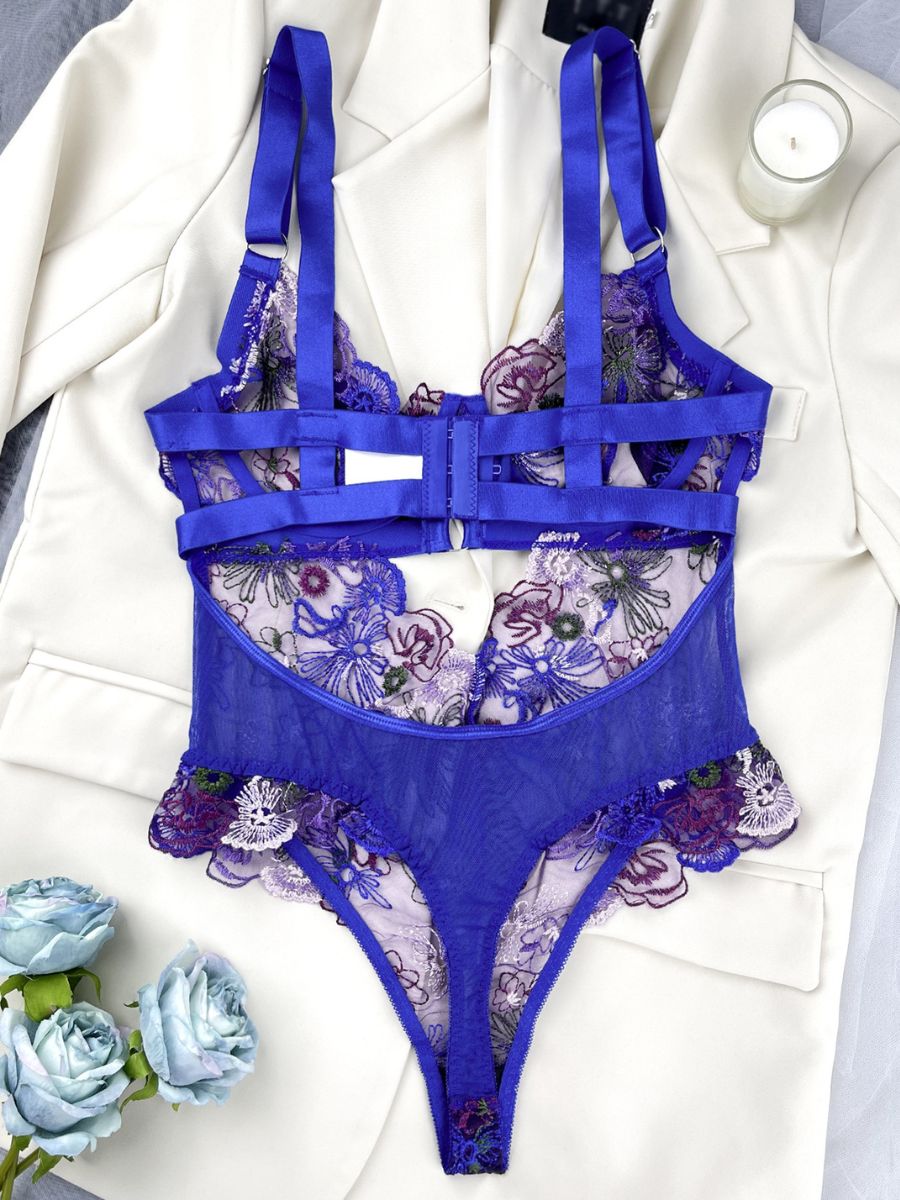 Dream Garden Floral Embroidered Bodysuit