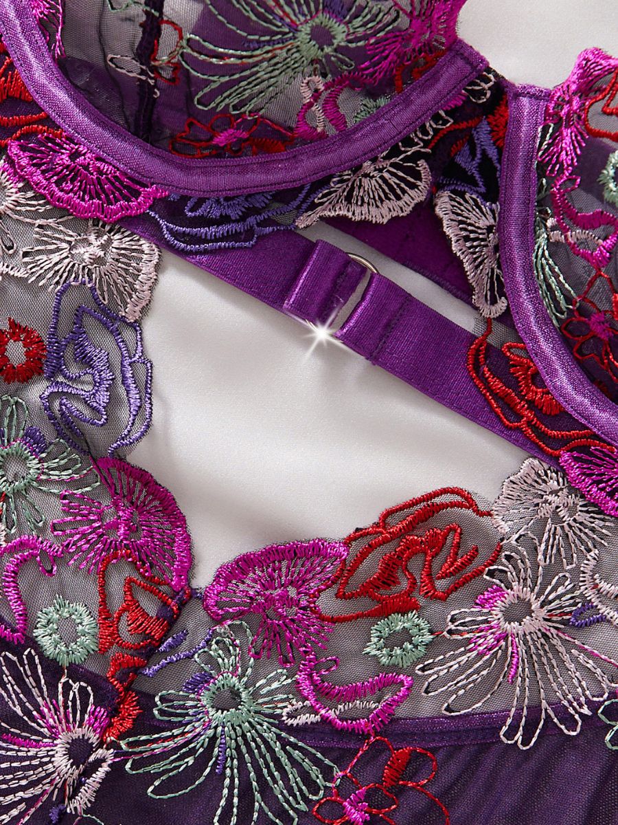 Dream Garden Floral Embroidered Bodysuit