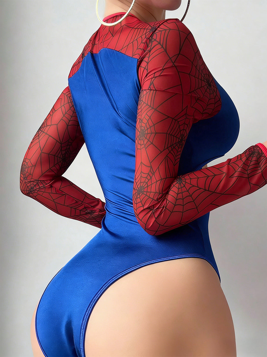 Spider Girl Cut Out Bodysuit Lingerie