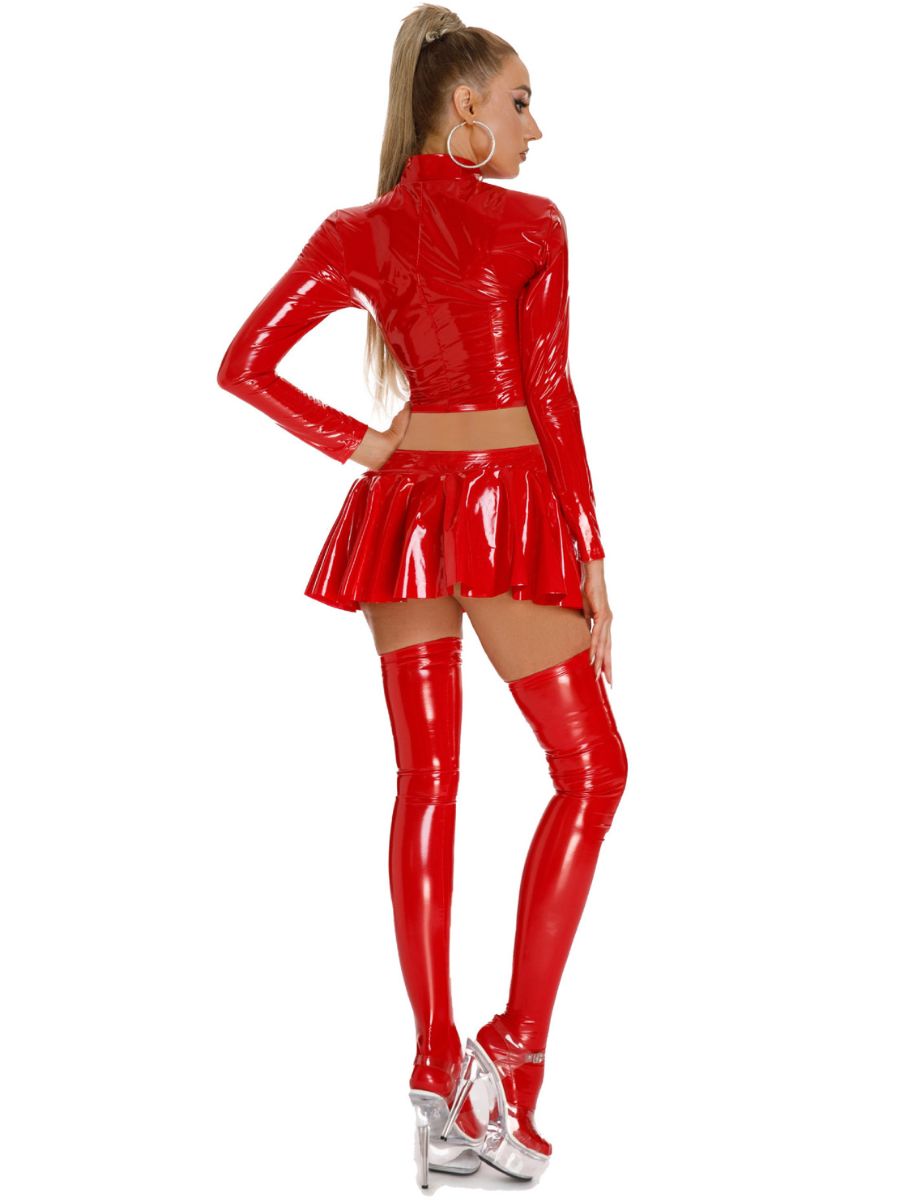 Shiny Latex Look Clubwear Outfit