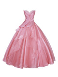Pink Witch Tulle Strapless Dress