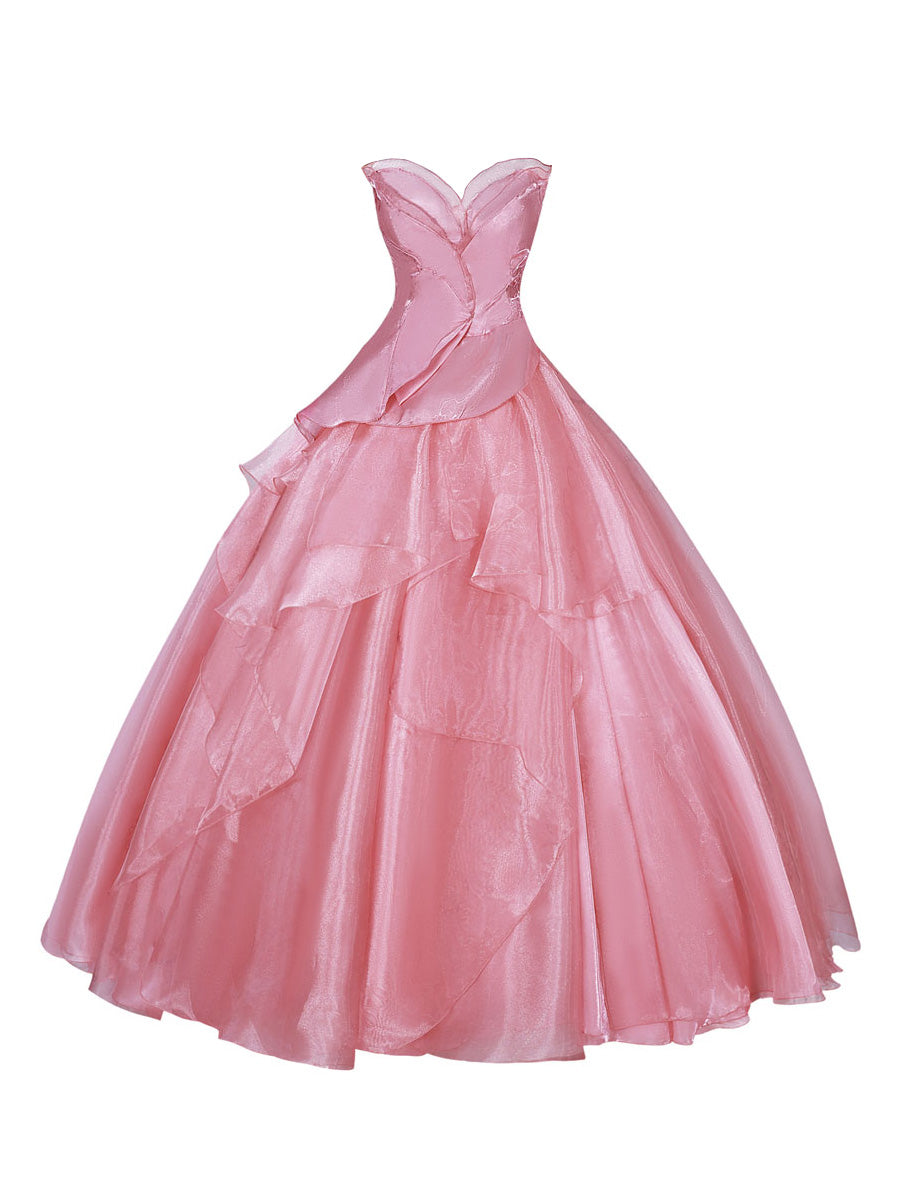 Pink Witch Tulle Strapless Dress