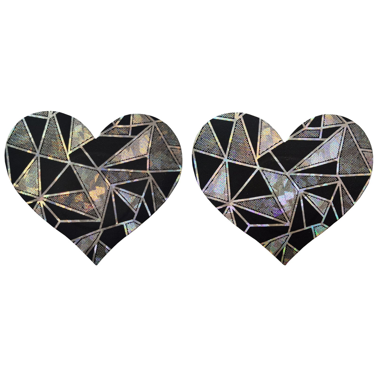 Yomorio 3 Pack Black Reflective Pasties Geometric Nippe Covers Pasties