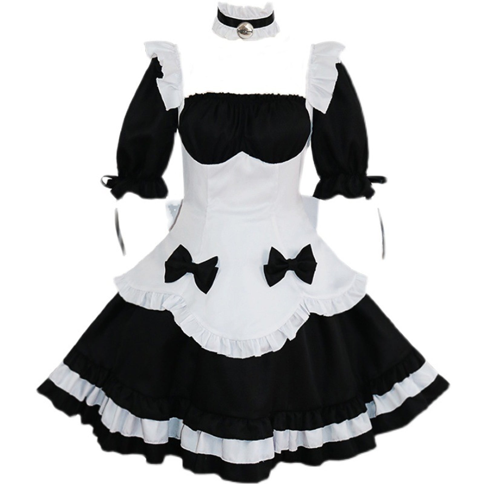 Yomorio Anime Maid Cosplay Costume Gothic Lolita Outfits 7 Pieces Adult Maid Halloween Uniform