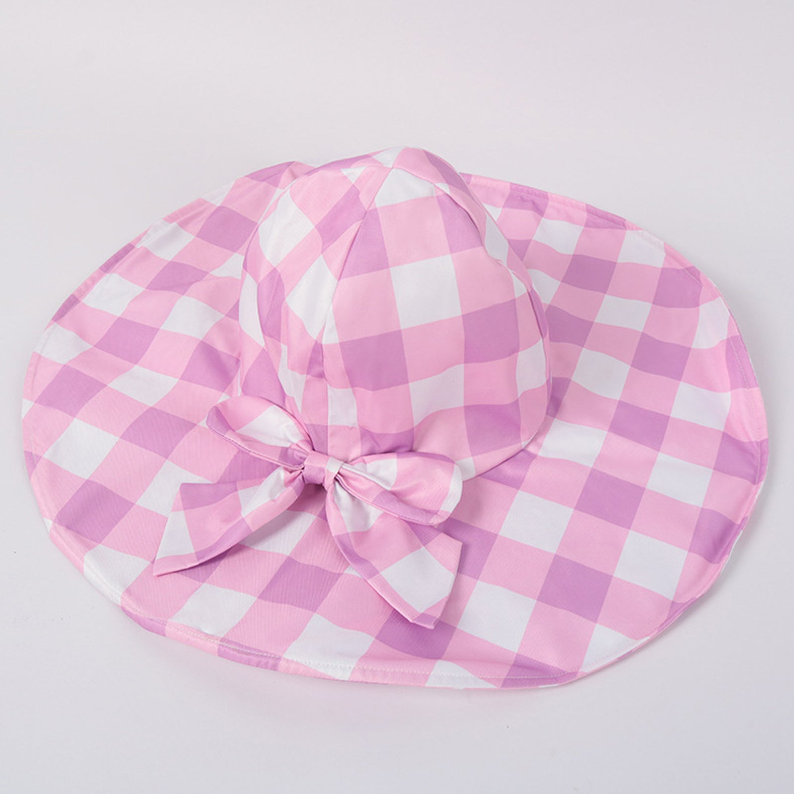 Pink Gingham Dress with Accessories