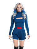 Limited Edition Blue Cutout Top and Short Set